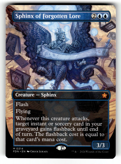 Sphinx of Forgotten Lore (Borderless) – 314 FDN: Foundations M NM