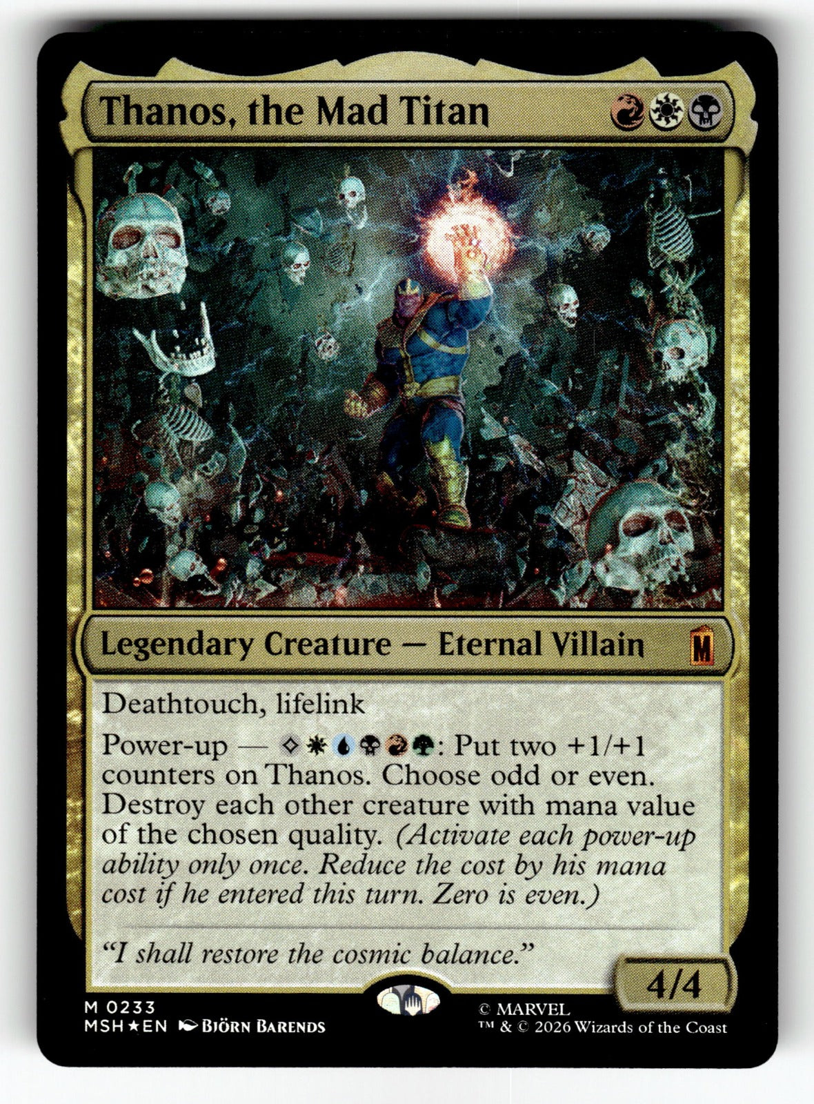 Thanos, the Mad Titan – 233 MSH: Marvel Super Heroes M Foil NM