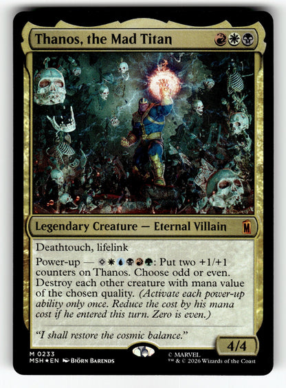 Thanos, the Mad Titan – 233 MSH: Marvel Super Heroes M Foil NM