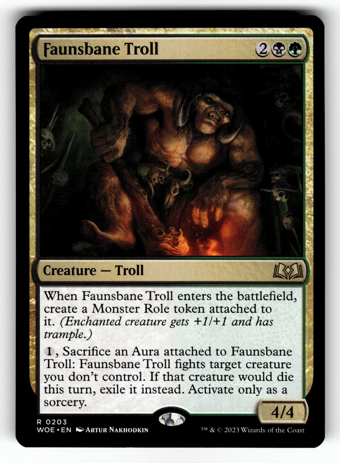 Faunsbane Troll – 203 WOE: Wilds of Eldraine R NM