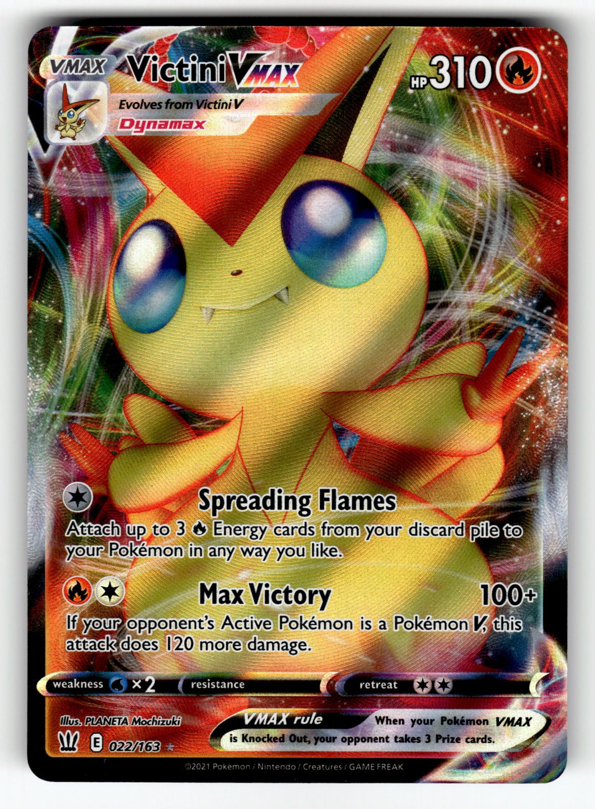 Victini VMAX - 022/163 SWSH05: SWSH05: Battle Styles Ultra Rare Holo NM