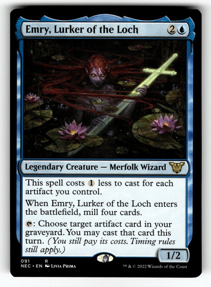 Emry, Lurker of the Loch – 91 NEC: Commander: Kamigawa: Neon Dynasty R NM