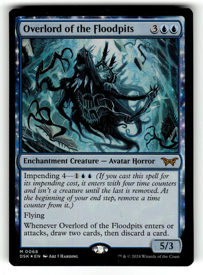 Overlord of the Floodpits – 68 DSK: Duskmourn: House of Horror M Foil NM