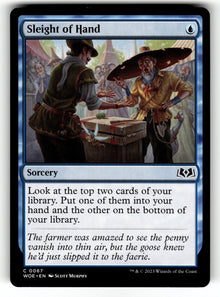 Sleight of Hand – 67 WOE: Wilds of Eldraine C NM