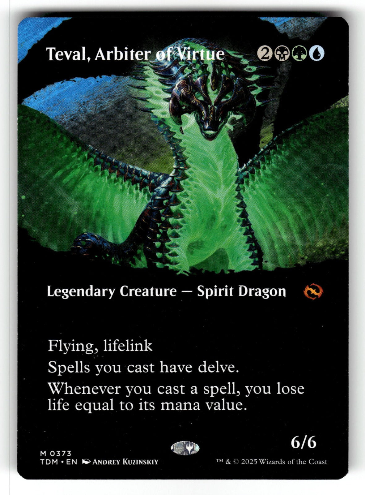 Teval, Arbiter of Virtue (Borderless) – 373 TDM: Tarkir: Dragonstorm M NM