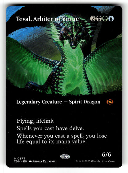 Teval, Arbiter of Virtue (Borderless) – 373 TDM: Tarkir: Dragonstorm M NM