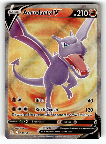 Aerodactyl V (Full Art) – 179/196 SWSH11: SWSH11: Lost Origin Ultra Rare Holo NM