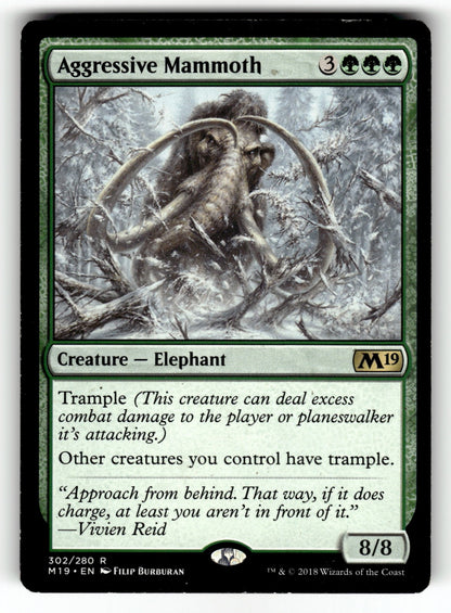 Aggressive Mammoth – 302 M19: Core Set 2019 R LP