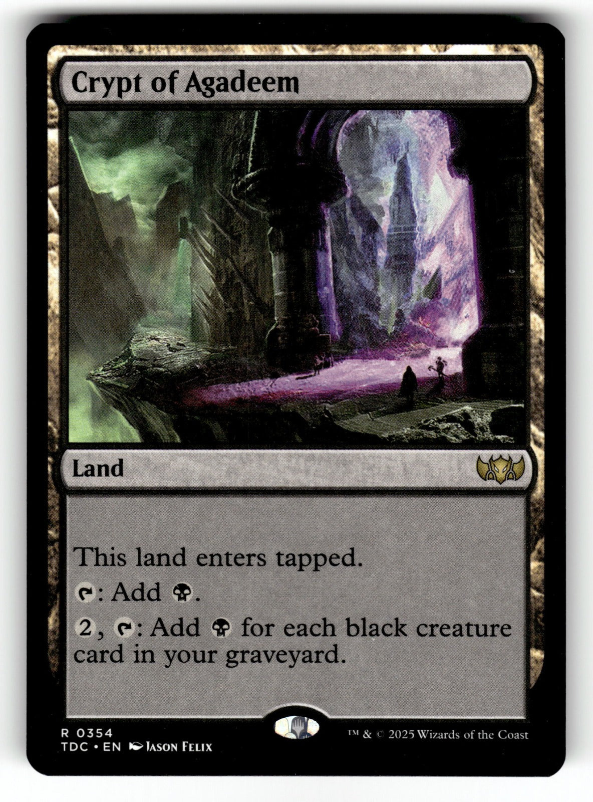 Crypt of Agadeem – 354 TDC: Commander: Tarkir: Dragonstorm R NM