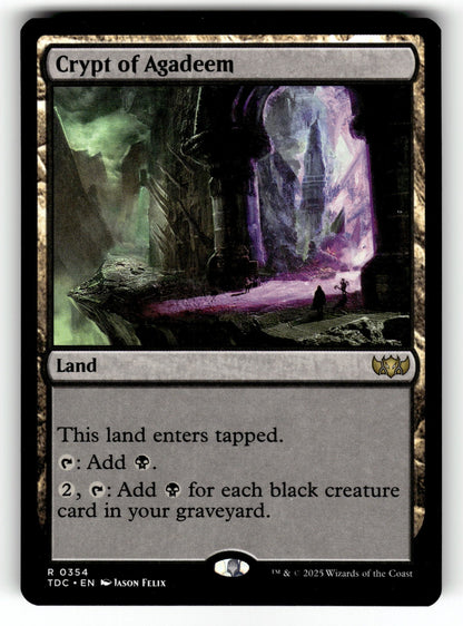Crypt of Agadeem – 354 TDC: Commander: Tarkir: Dragonstorm R NM