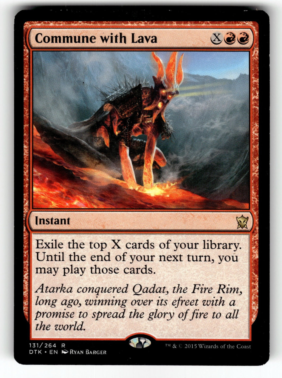 Commune with Lava – 131 DTK: Dragons of Tarkir R MP