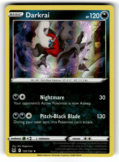 Darkrai – 120/196 SWSH11: SWSH11: Lost Origin Holo Rare NM