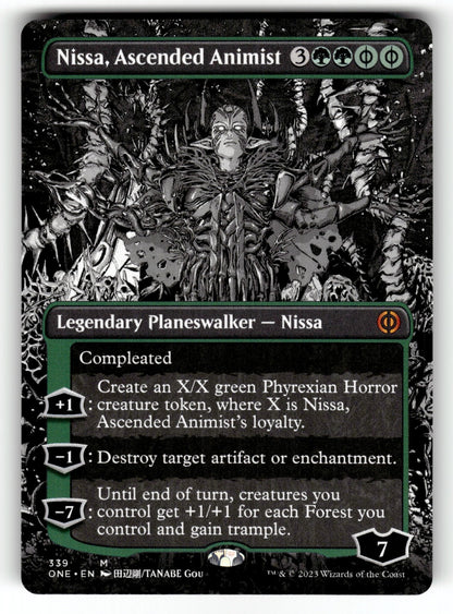 Nissa, Ascended Animist (Borderless) – 339 ONE: Phyrexia: All Will Be One M NM