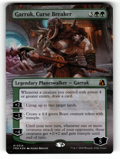 Garruk, Curse Breaker (Borderless) – 314 FRA: Reality Fracture M Foil NM