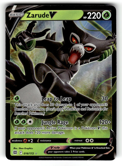 Zarude V – 016/172 SWSH09: SWSH09: Brilliant Stars Ultra Rare Holo NM