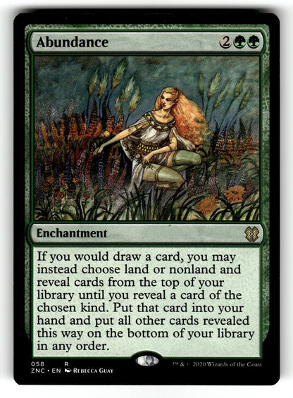 Abundance – 58 ZNC: Commander: Zendikar Rising R NM
