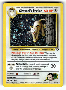 Giovanni's Persian – 008/132 G2: Gym Challenge Holo Rare Unlimited Holo LP