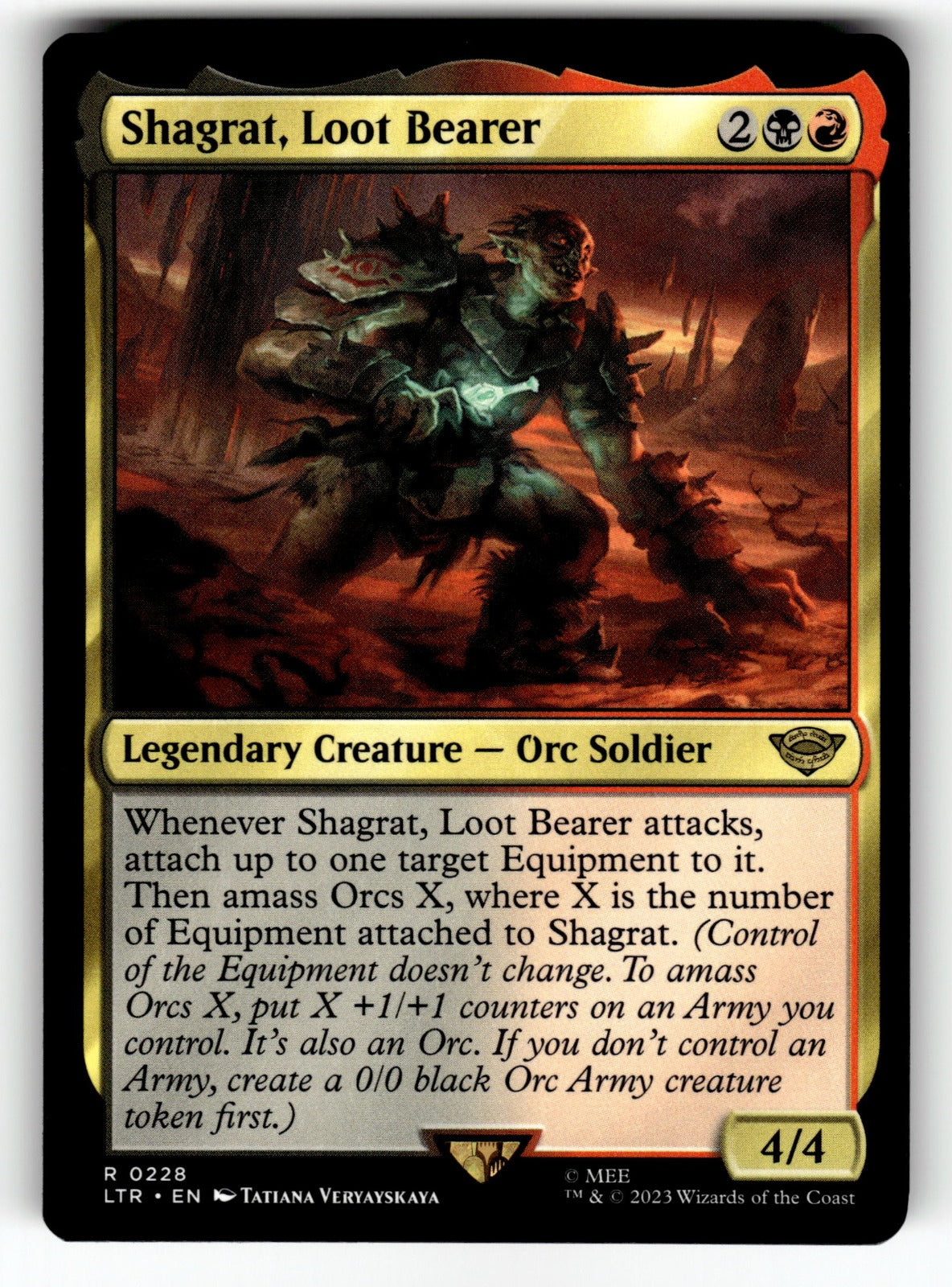 Shagrat, Loot Bearer – 228 LTR: Universes Beyond: The Lord of the Rings: Tales of Middle-earth R NM