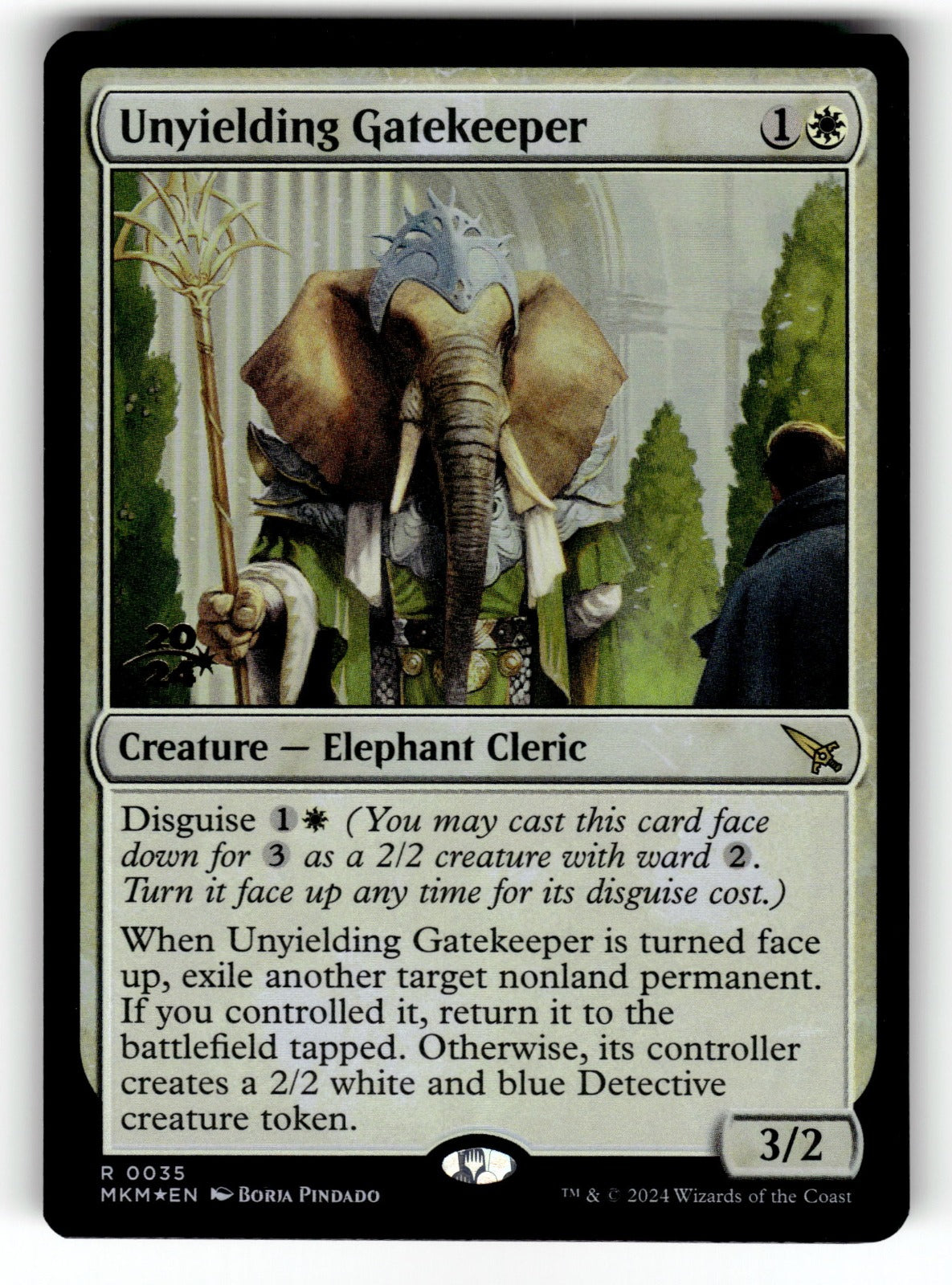 Unyielding Gatekeeper – 35 PRE: Prerelease Cards R Foil LP