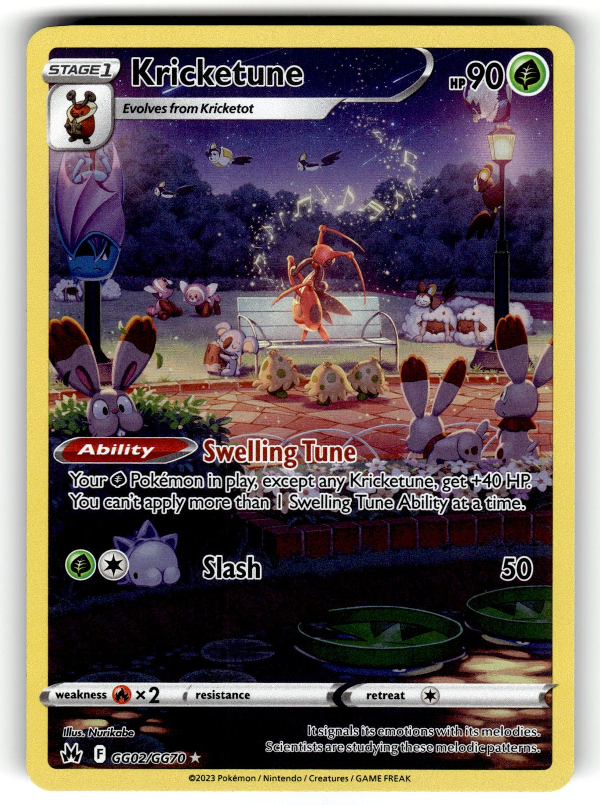 Kricketune – GG02/GG70 CRZ:GG: SWSH: Crown Zenith: Galarian Gallery Ultra Rare Holo NM