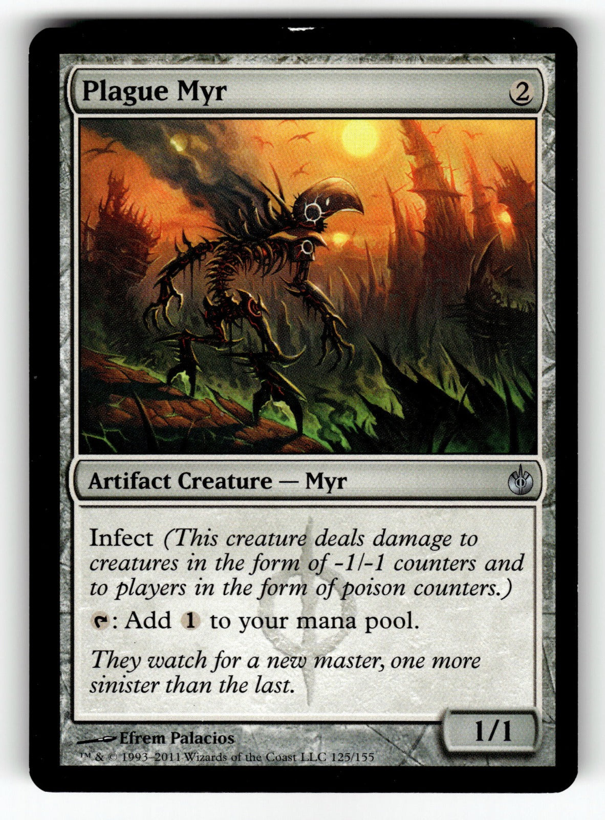 Plague Myr – 125 MBS: Mirrodin Besieged U LP