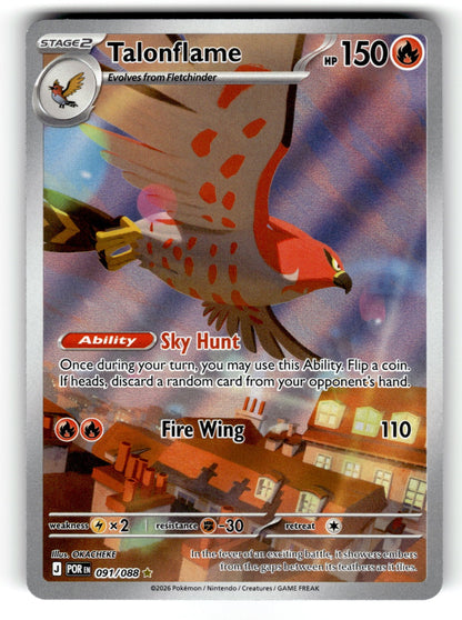 Talonflame – 091/088 POR: ME03: Perfect Order Illustration Rare Holo NM