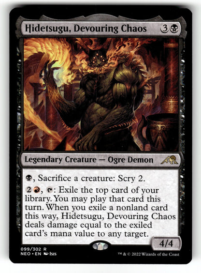 Hidetsugu, Devouring Chaos – 99 NEO: Kamigawa: Neon Dynasty R NM
