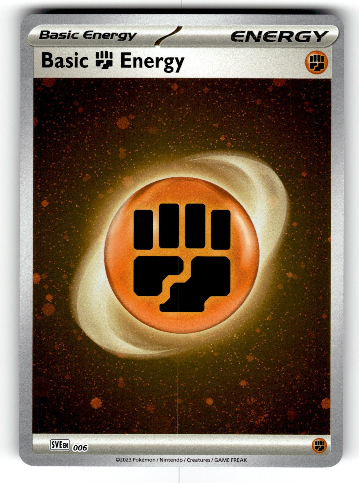 Basic Fighting Energy (Cosmos Holo) – 006 SVE: SVE: Scarlet & Violet Energies Common Holo NM