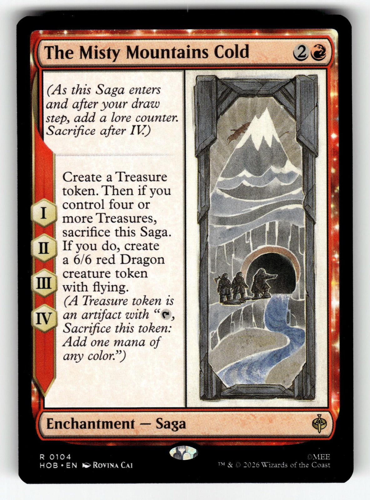 The Misty Mountains Cold – 104 HOB: The Hobbit R NM