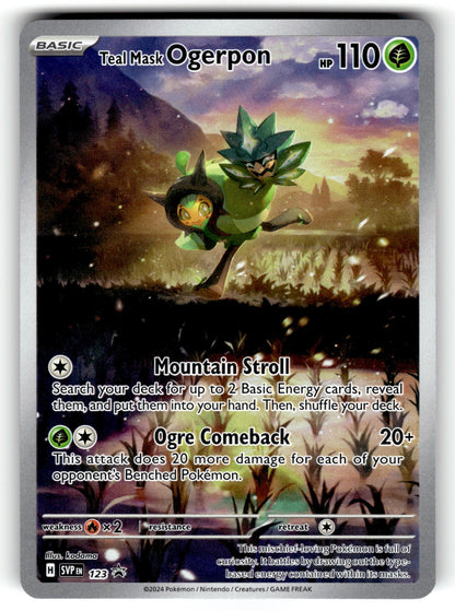 Teal Mask Ogerpon – 123 SVP: SV: Scarlet & Violet Promo Cards Promo HoloNM