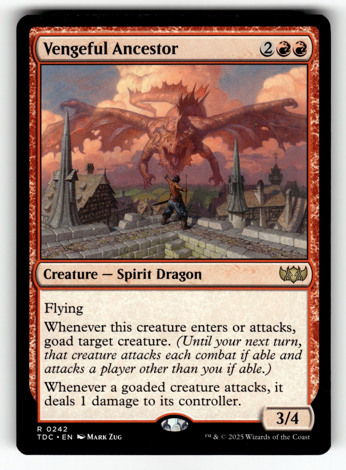 Vengeful Ancestor – 242 TDC: Commander: Tarkir: Dragonstorm R NM