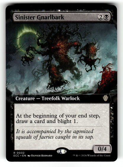 Sinister Gnarlbark (Extended Art) – 32 ECC: Commander: Lorwyn Eclipsed R NM