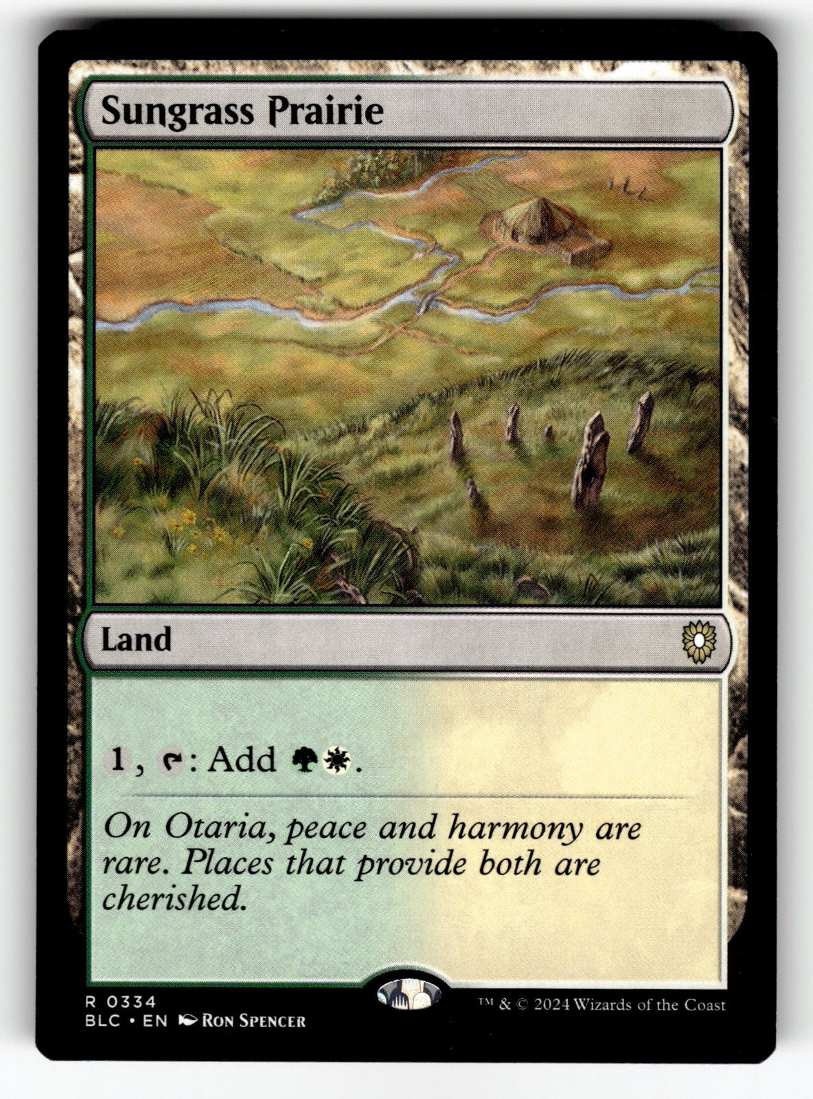 Sungrass Prairie – 334 BLC: Commander: Bloomburrow R NM