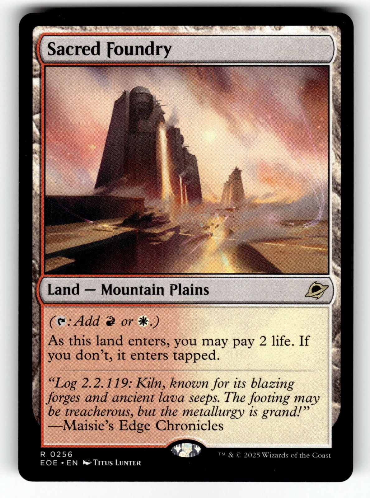 Sacred Foundry – 256 EOE: Edge of Eternities R NM