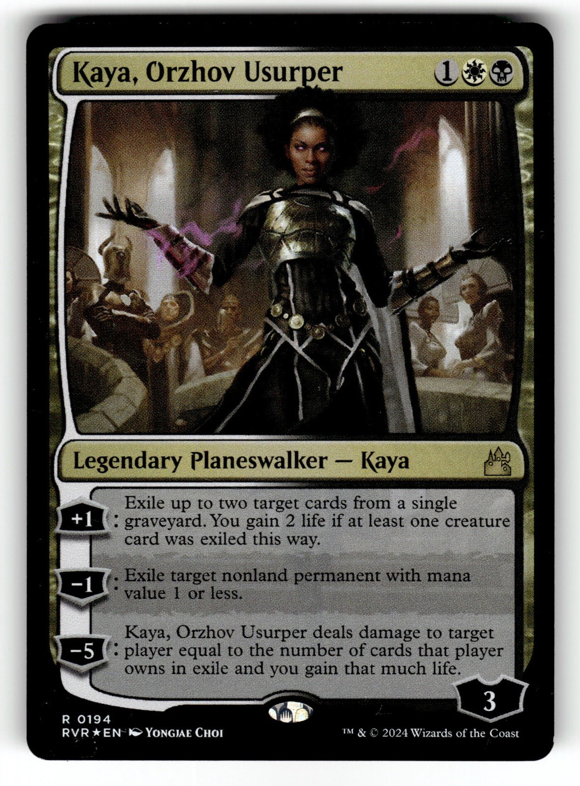 Kaya, Orzhov Usurper – 194 RVR: Ravnica Remastered R Foil NM