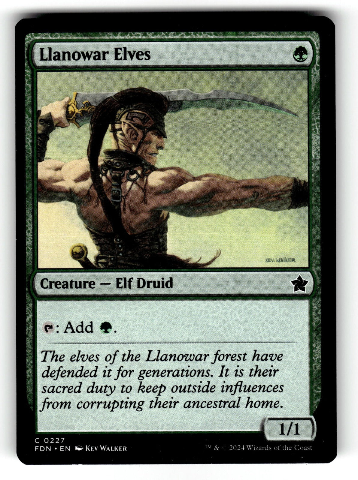 Llanowar Elves – 227 FDN: Foundations C NM