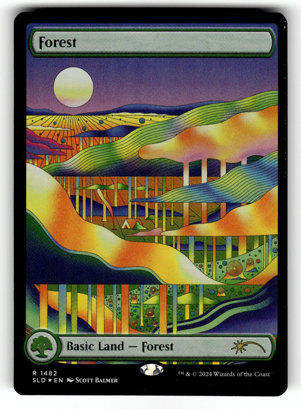 Forest (Rainbow Foil) – 1482 SLD: Secret Lair Drop Series R Foil NM