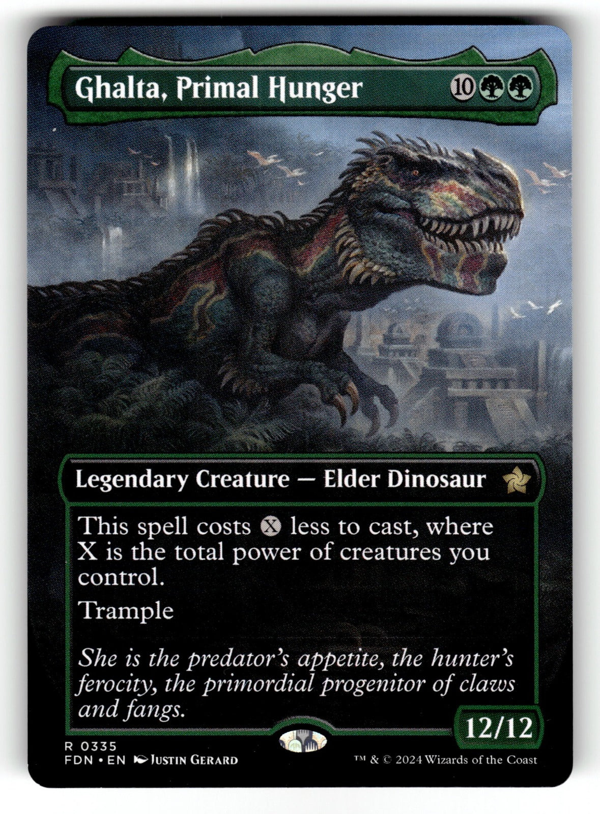 Ghalta, Primal Hunger (Borderless) – 335 FDN: Foundations R NM