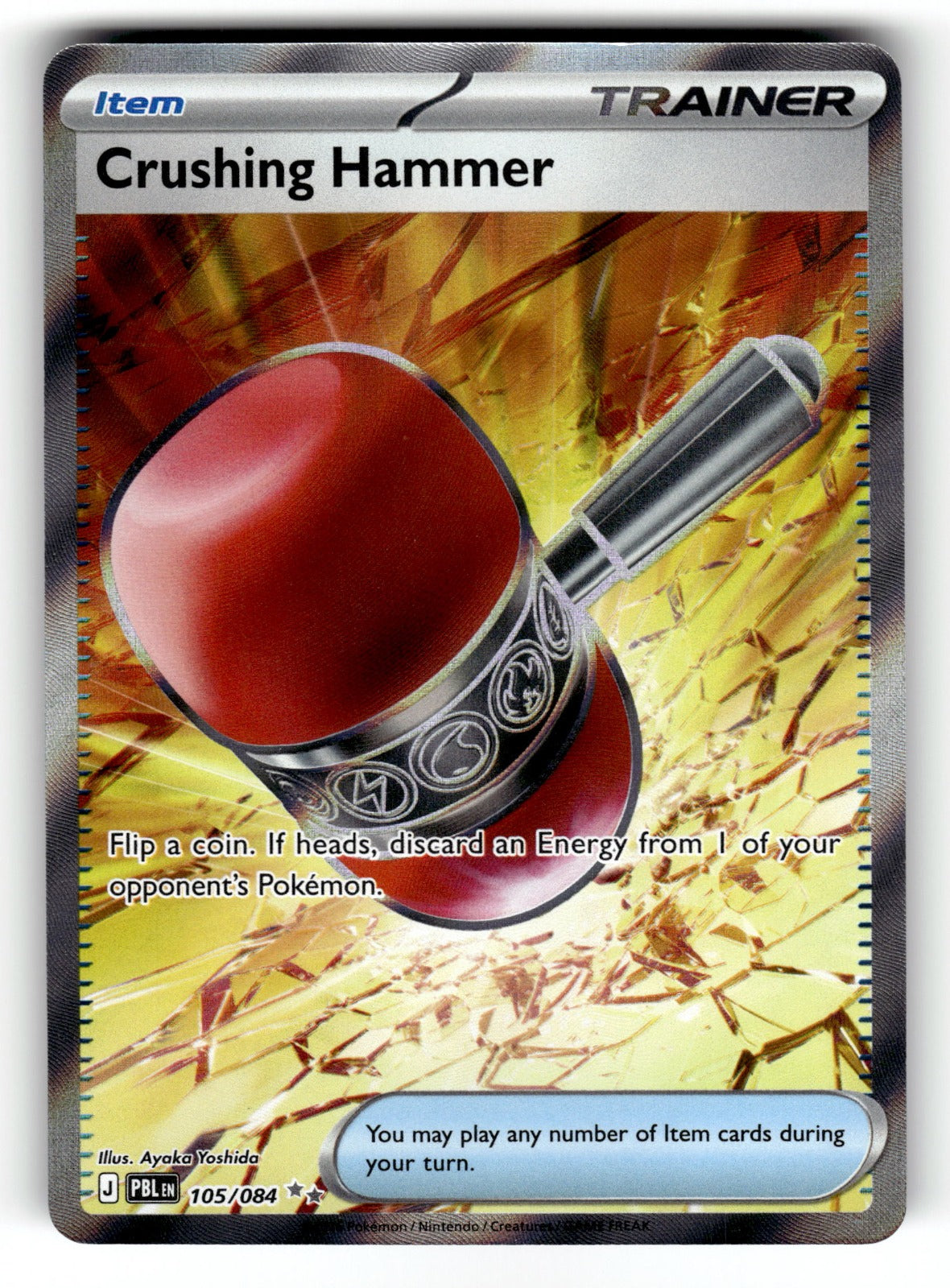 Crushing Hammer – 105/084 PBL: ME05: Pitch Black Ultra Rare Holo NM