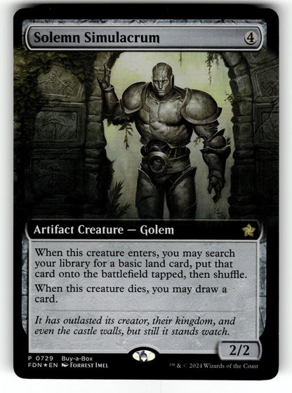 Solemn Simulacrum (Extended Art) – 729 BABP: Buy-A-Box Promos P Foil NM