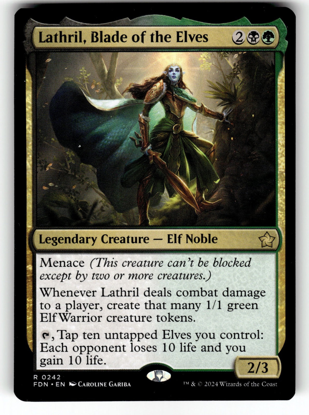 Lathril, Blade of the Elves – 242 FDN: Foundations R NM