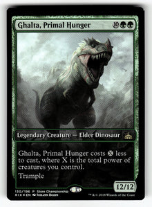 Ghalta, Primal Hunger – 130 GAME: Game Day & Store Championship Promos P Foil NM