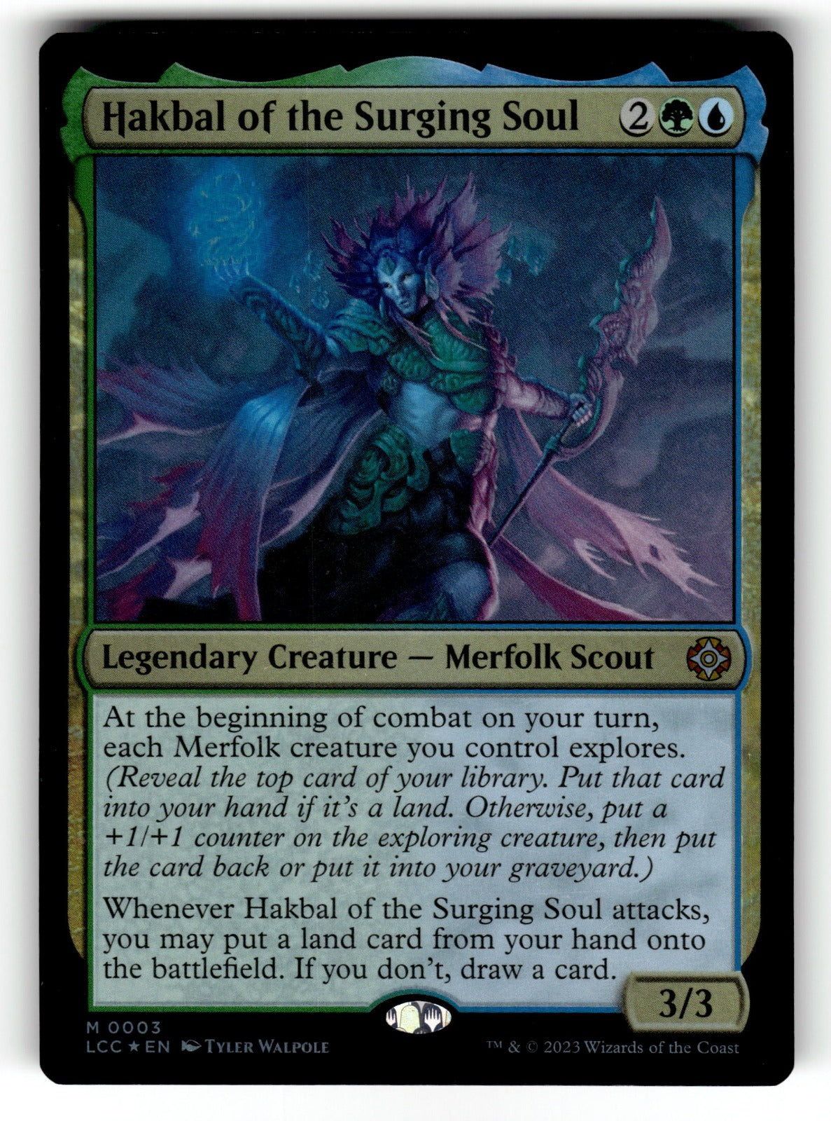 Hakbal of the Surging Soul – 3 LCC: Commander: The Lost Caverns of Ixalan M Foil NM