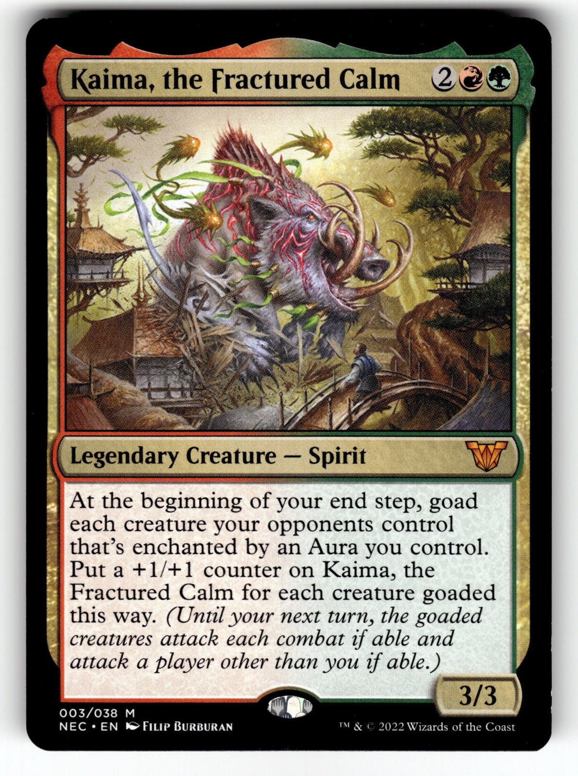Kaima, the Fractured Calm – 3 NEC: Commander: Kamigawa: Neon Dynasty M NM