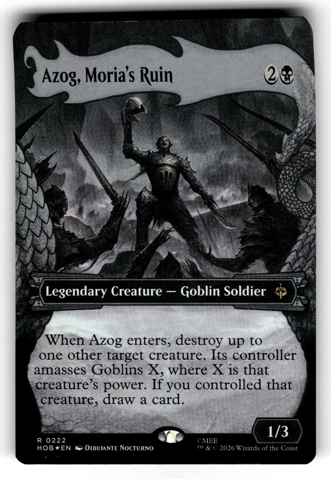 Azog, Moria's Ruin (Showcase) – 222 HOB: The Hobbit R Foil NM