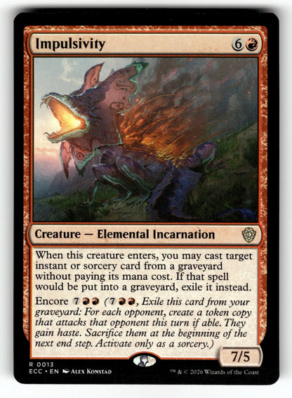 Impulsivity – 13 ECC: Commander: Lorwyn Eclipsed R NM