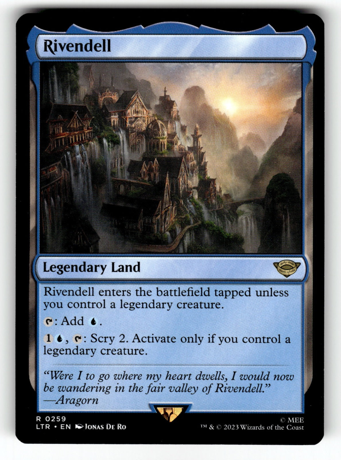 Rivendell – 259 LTR: Universes Beyond: The Lord of the Rings: Tales of Middle-earth R NM