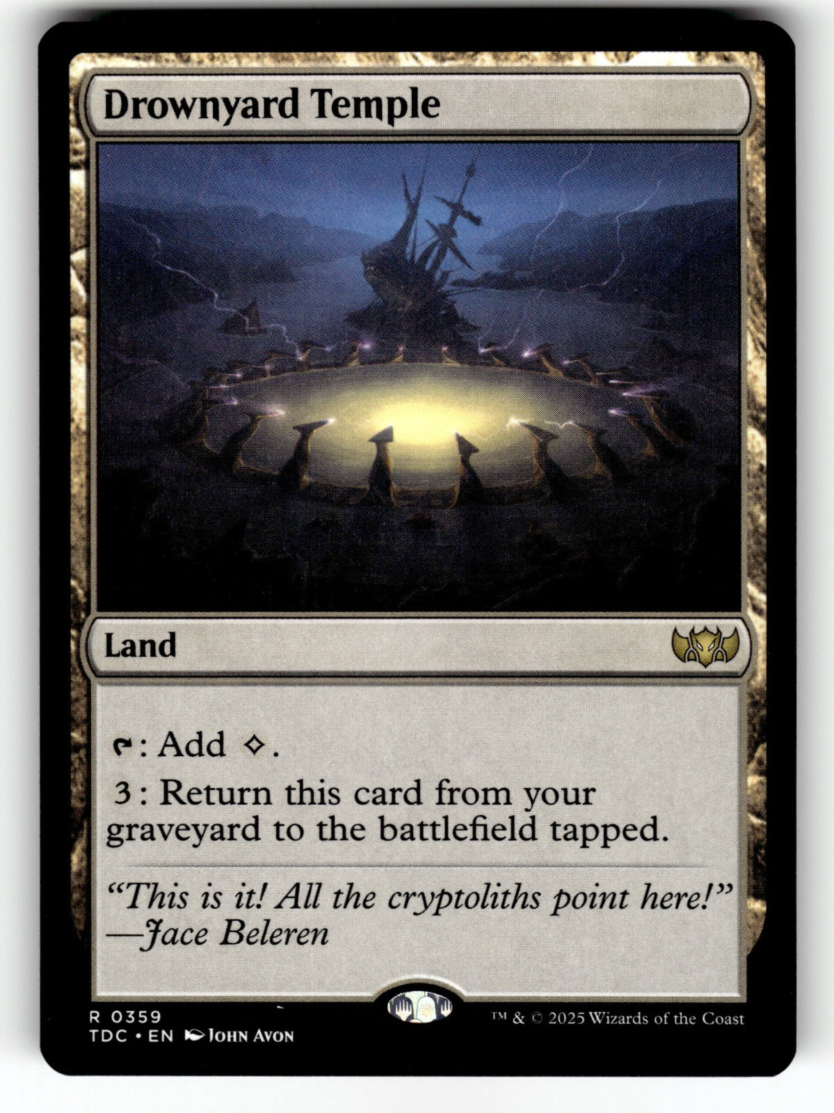 Drownyard Temple – 359 TDC: Commander: Tarkir: Dragonstorm R NM
