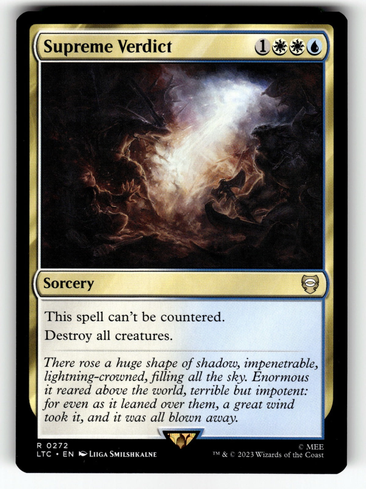 Supreme Verdict – 272 LTC: Commander: The Lord of the Rings: Tales of Middle-earth R NM