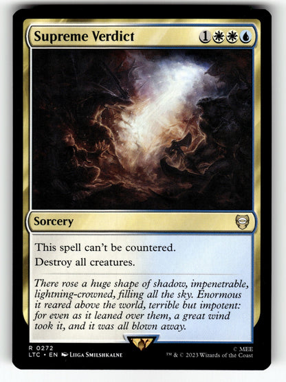 Supreme Verdict – 272 LTC: Commander: The Lord of the Rings: Tales of Middle-earth R NM